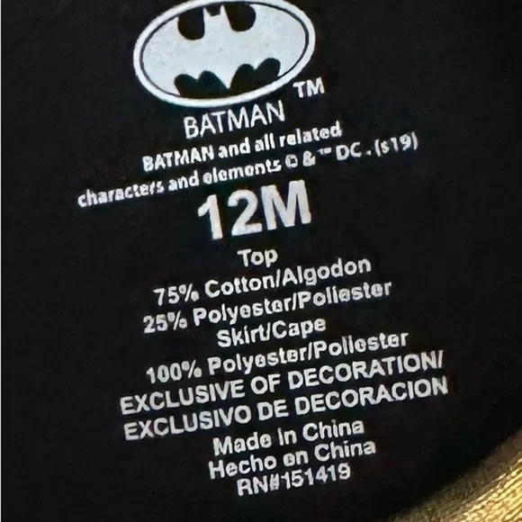 Batman Black and Gold Superhero Dress - Picture 2 of 2